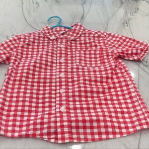 Red and White Checkered Kids Shirt